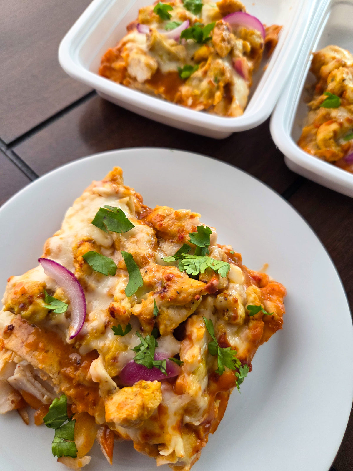 Lunch Option 2 - Butter Chicken “Pizza” Casserole