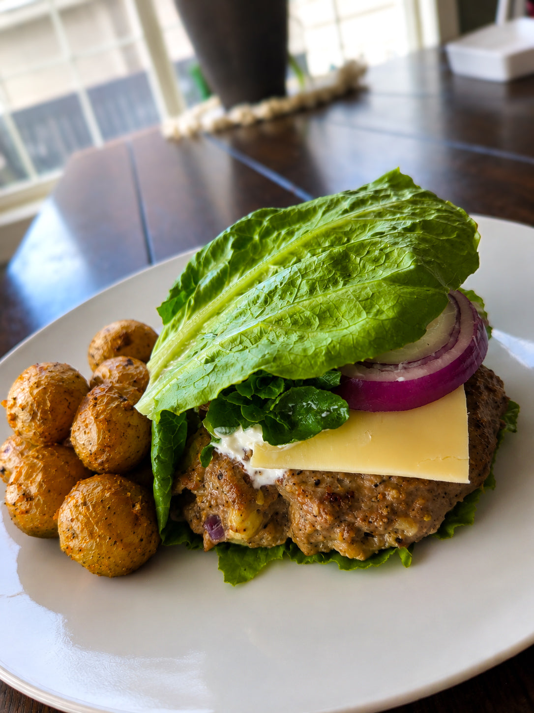 Dinner Option 1 - Turkey Burger with Tzatziki