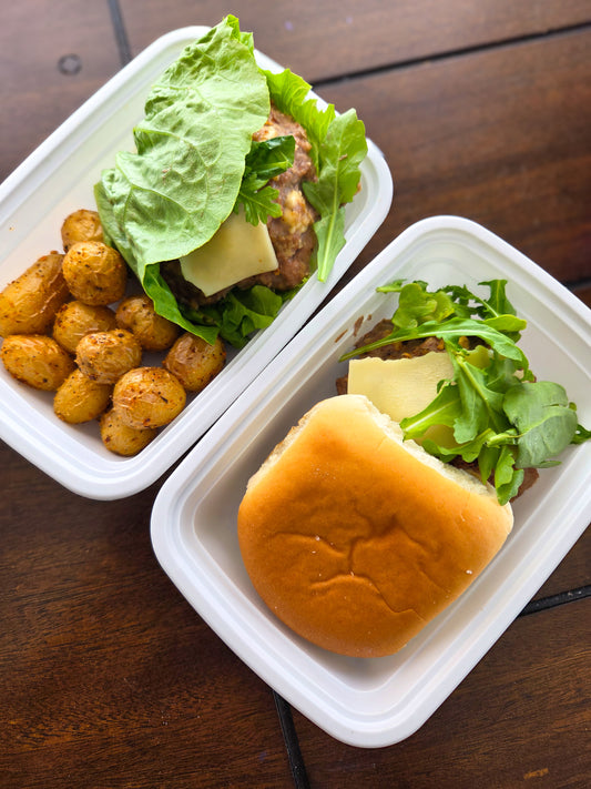Dinner Option 1 - Turkey Burger with Tzatziki